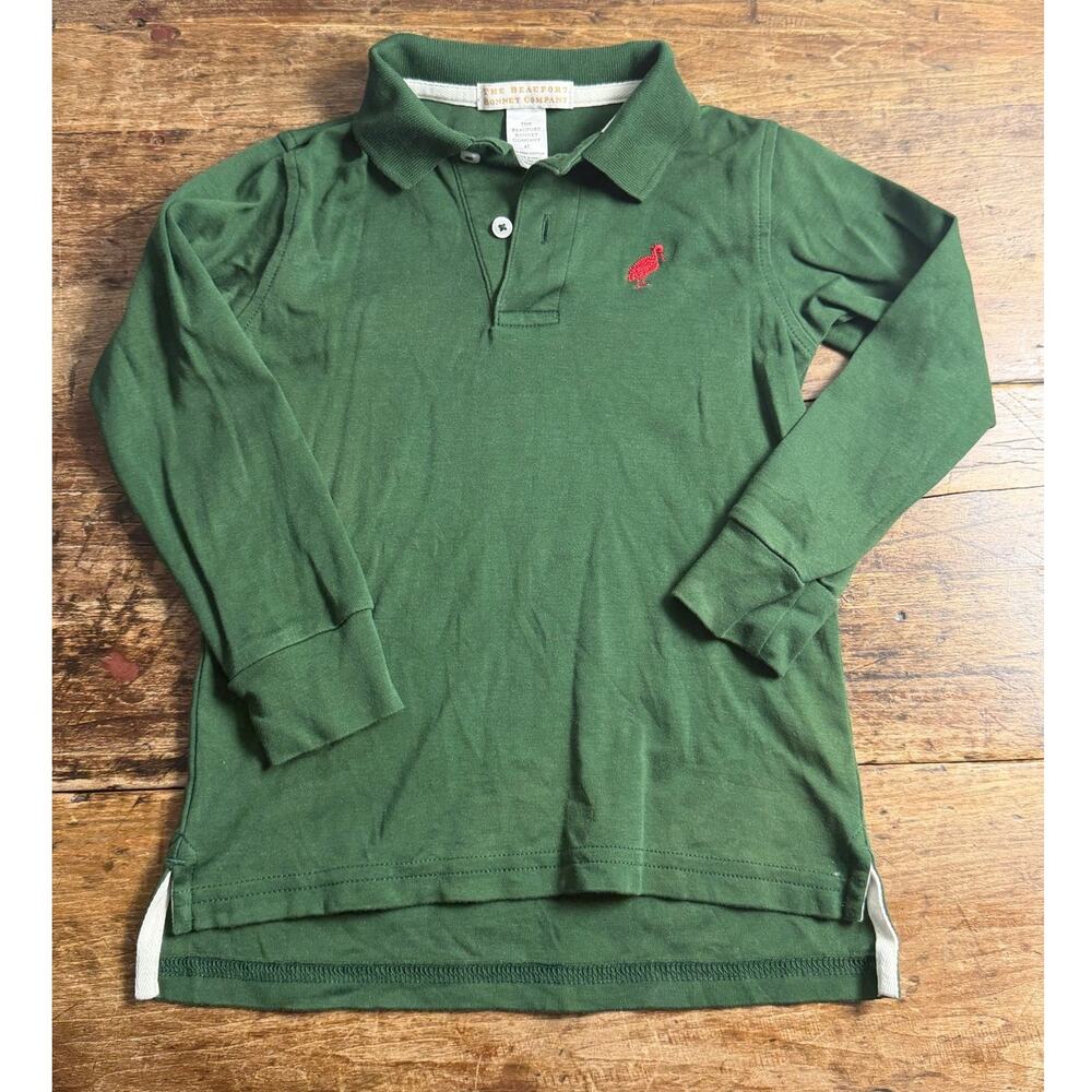 The Beaufort Bonnet Company Long sleeve Polo size 4T Pima Cotton